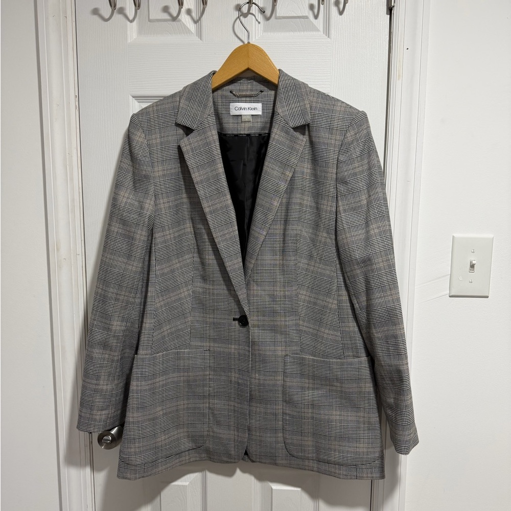 Calvin Klein Women's Plaid Blazer
